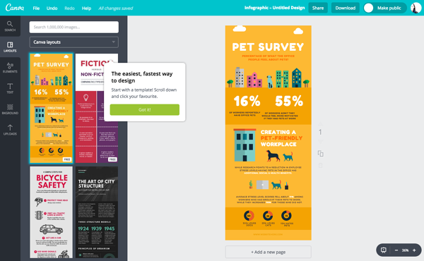 membuat infografis di Canva