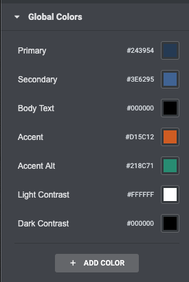 Sistem Desain Elementor - Pengaturan Warna Global