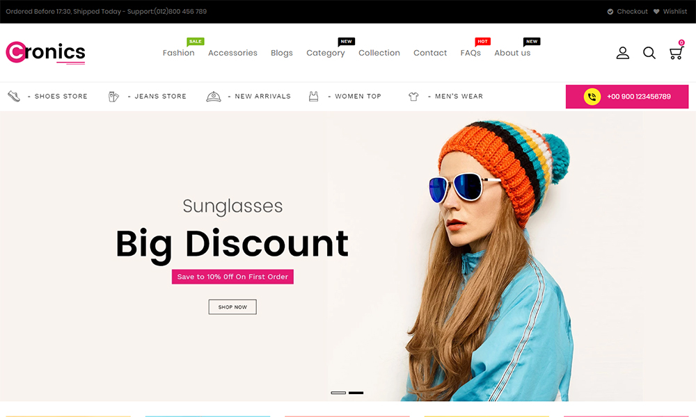 Tema Cronics Fashion Responsive Shopify