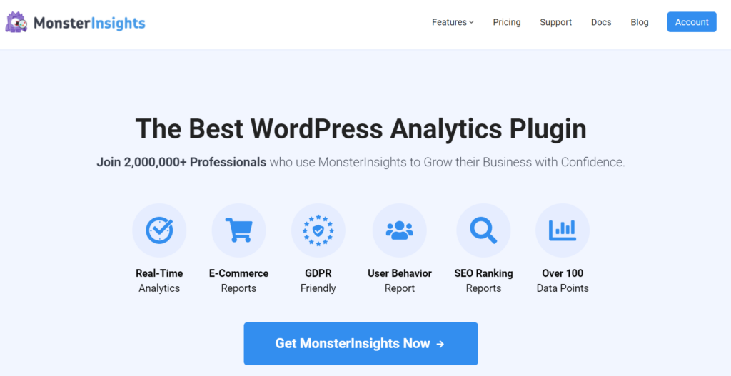 monsterinsights plugin analitik terbaik untuk wordpress