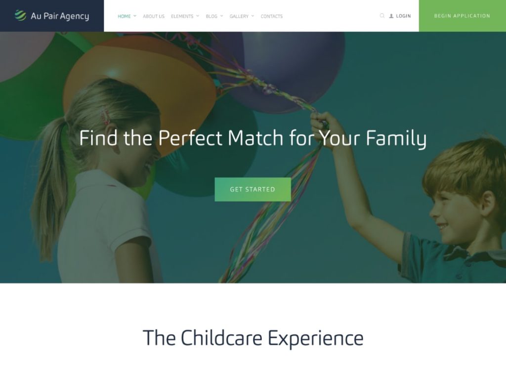 Au-Pair |  Tema WordPress Babysitting & Nanny Agency