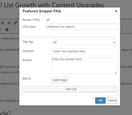 Formulir editor klasik skema FAQ