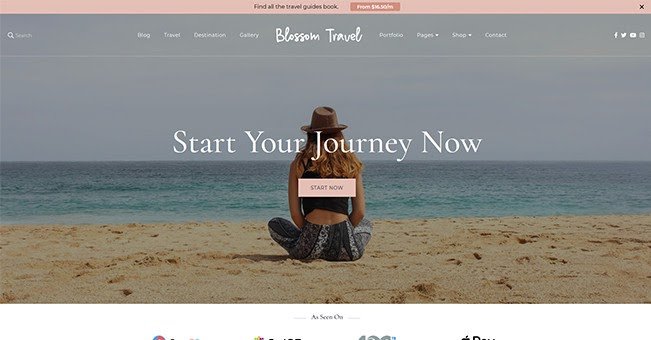 Blossom Travel tema blogging WordPress gratis