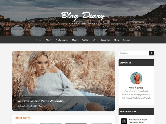 blog diary tema wordpress gratis