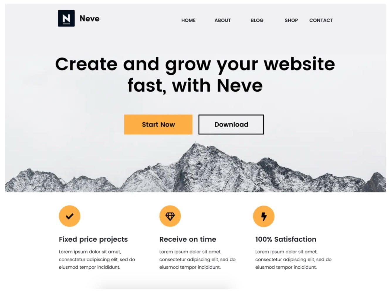 Neve tema blogging WordPress gratis