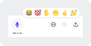 Emoji reaksi yang muncul di ruang Twitter saat Anda ingin bereaksi terhadap sesuatu dan ketuk ikon emoji.