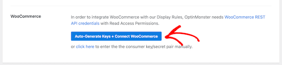 Hubungkan OptinMonster dan WooCommerce