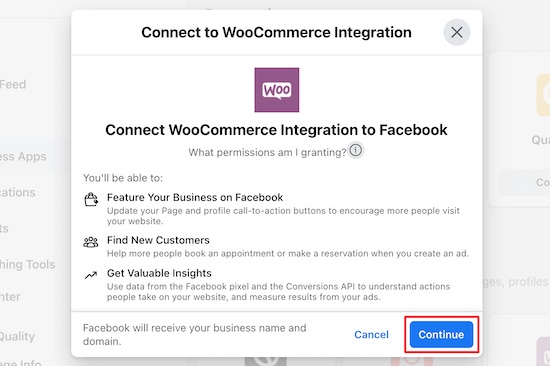 Hubungkan WooCommerce dan Facebook