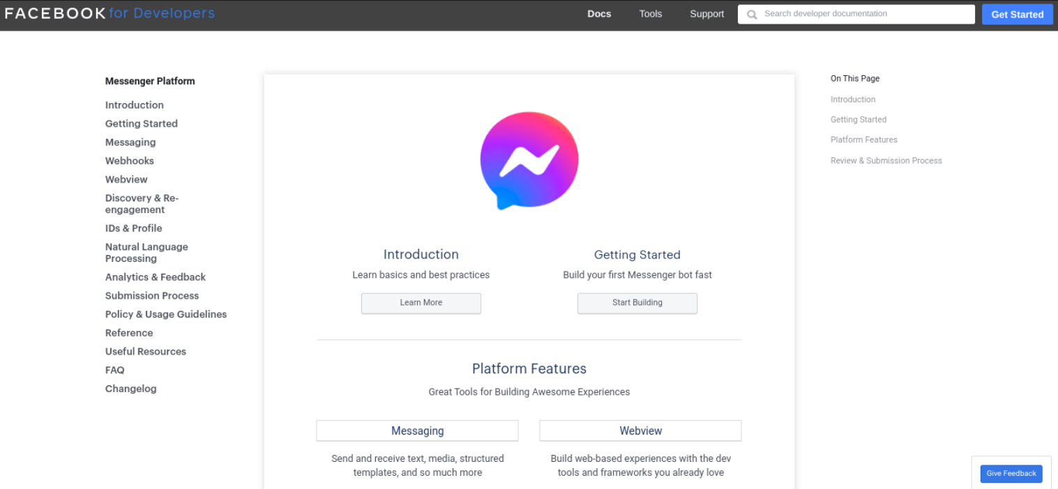 Platform Pengembang Facebook Messenger.