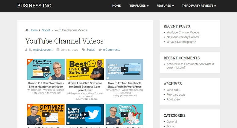 Sematkan Umpan YouTube di WordPress