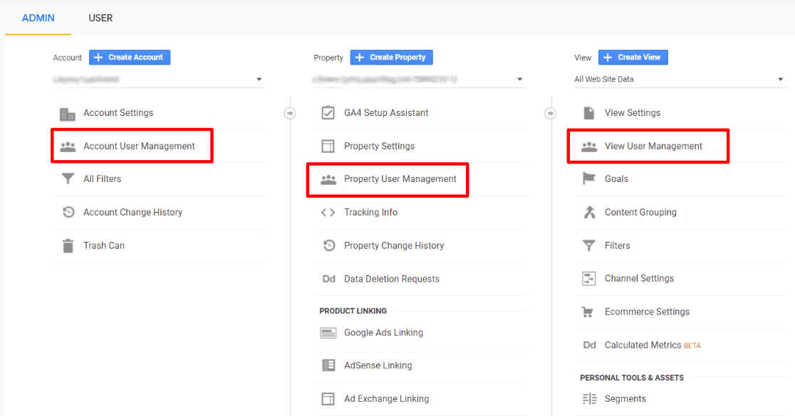 Manajemen Pengguna Google Analytics