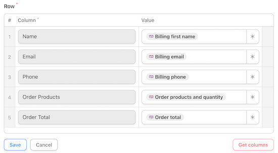 Kolom WooCommerce ke Google Spreadsheet