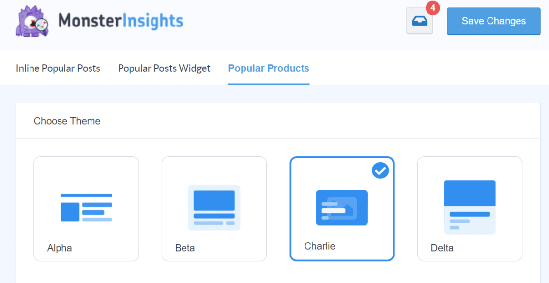 widget produk populer di monsterinsights