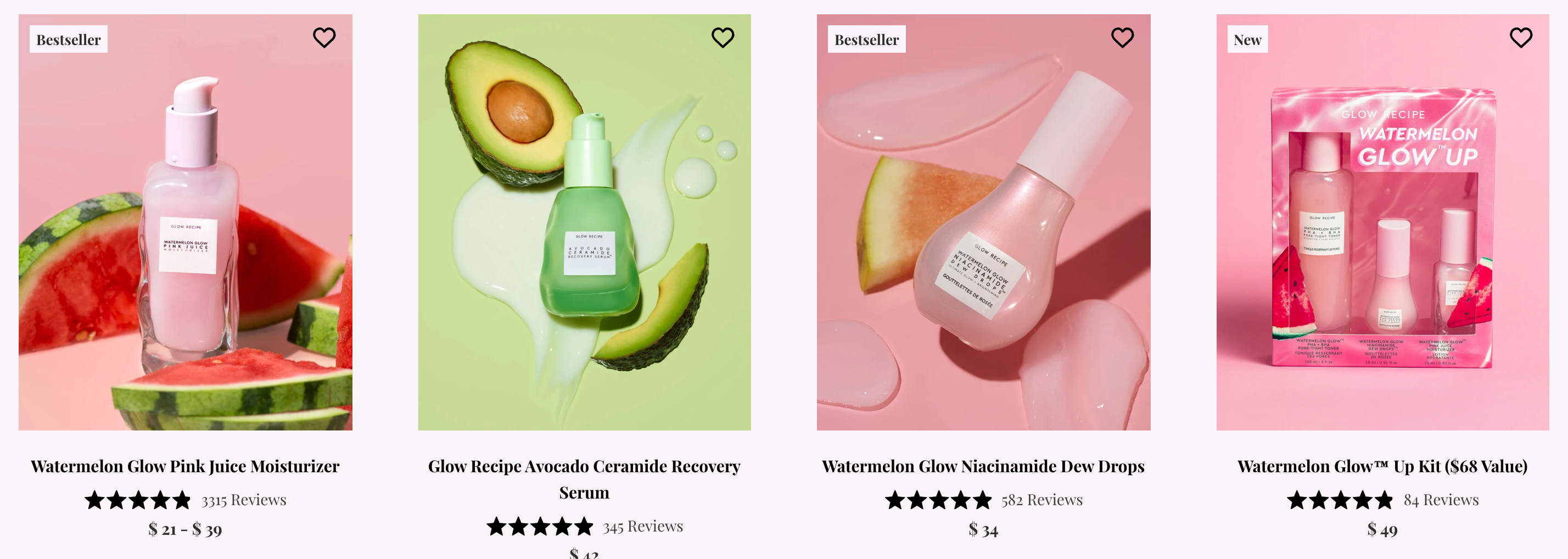 Jajaran produk k-beauty berbasis buah dari Glow Recipe