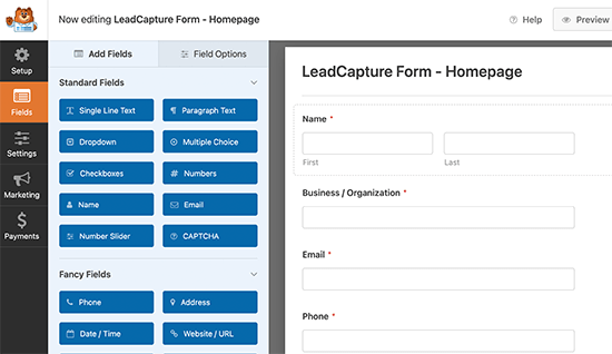 Pembuat formulir WPForms