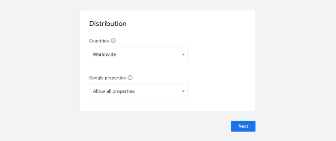 Tambahkan informasi distribusi