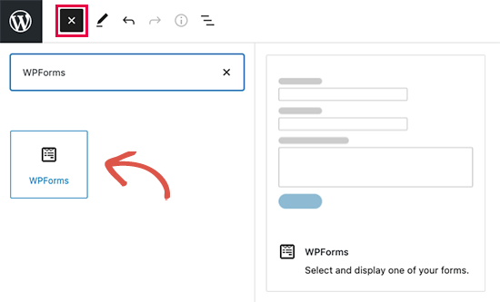 Tambahkan blok WPForms