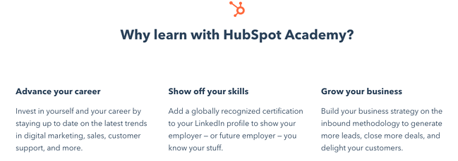 contoh pesan akademi hubspot