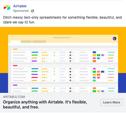 contoh pesan fitur airtable