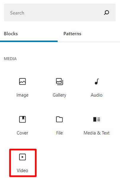 Blok Video Gutenberg