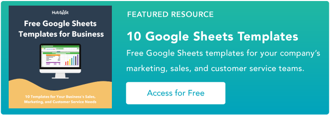 templat google sheets bisnis