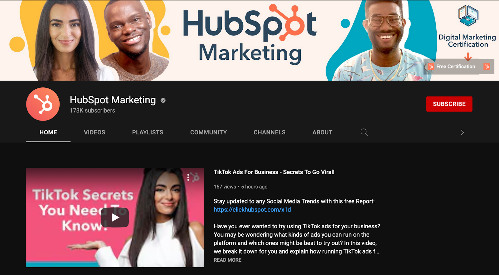 Contoh panduan merek HubSpot