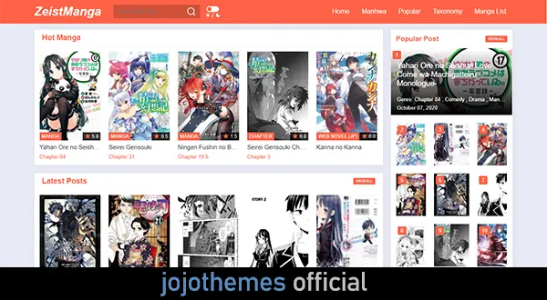 ZeistManga - Template Blogspot untuk manga, situs komik