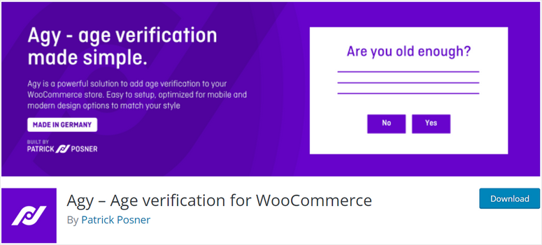 verifikasi usia untuk WooCommerce