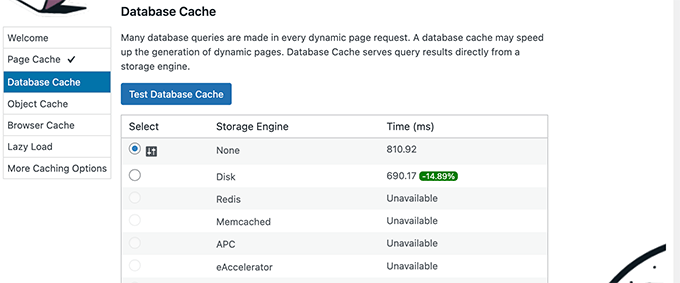 Cache basis data