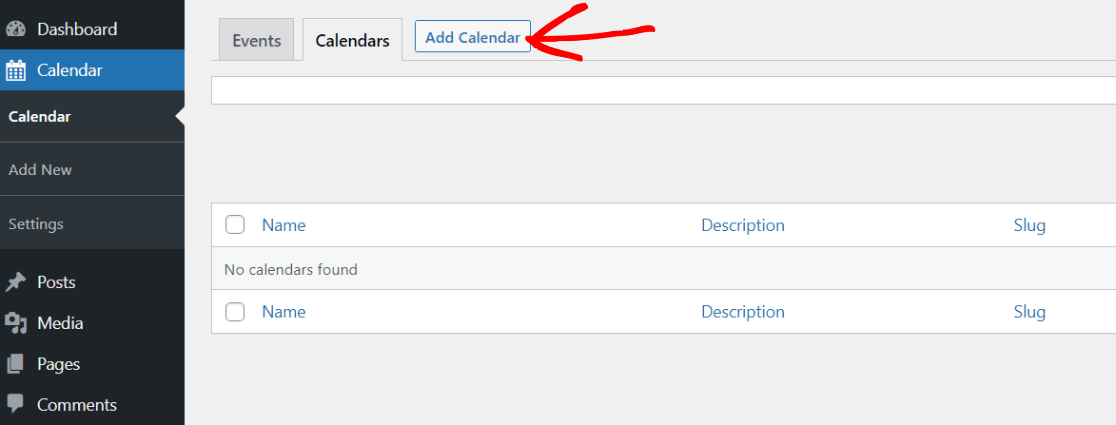 Tambahkan Kalender Acara Baru di WordPress