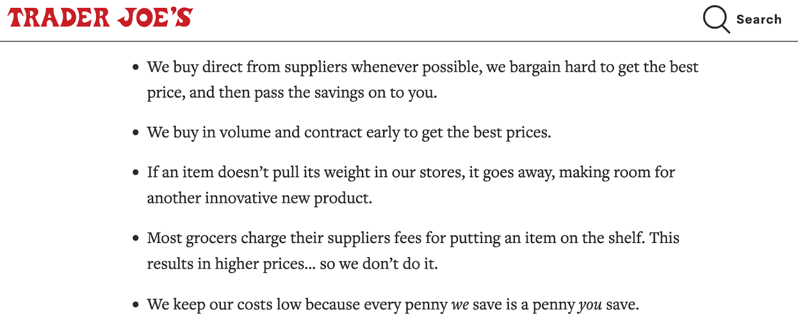 Esensi merek: Contoh Trader Joe