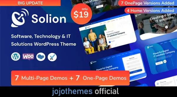 Solion - Tema WordPress Solusi Teknologi & TI