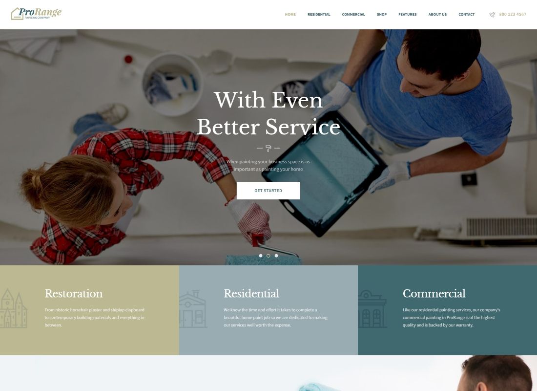 ProRange |  Tema WordPress Perusahaan Konstruksi Lukisan & Renovasi