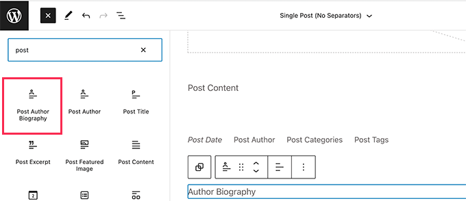 Tambahkan biografi penulis pos