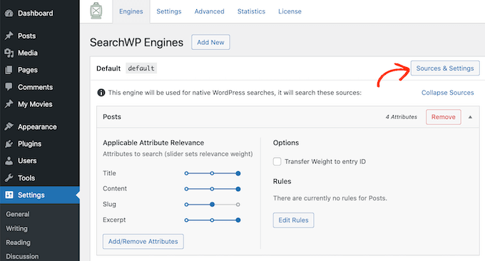 Mengonfigurasi plugin pencarian SearchWP