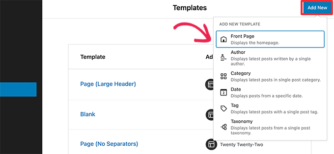 Edit lebih banyak template di WordPress 6.0