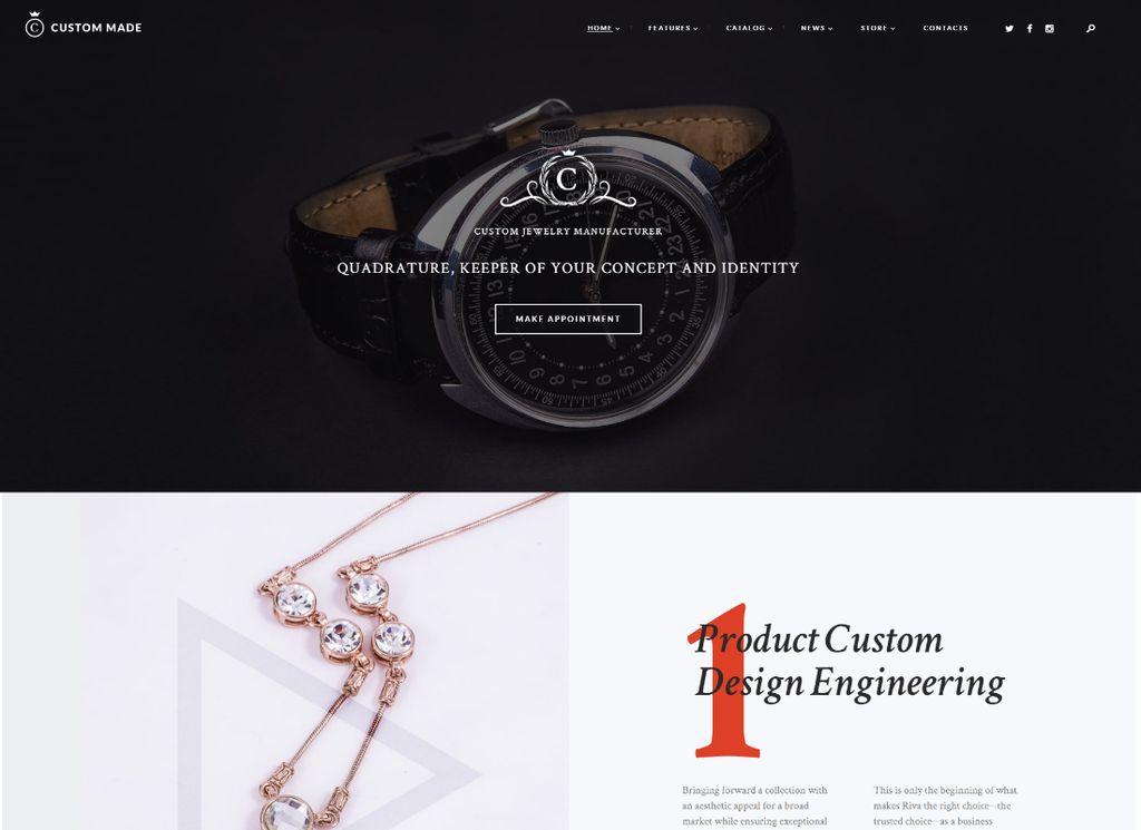 Custom Made - Produsen Perhiasan dan Toko Tema WordPress