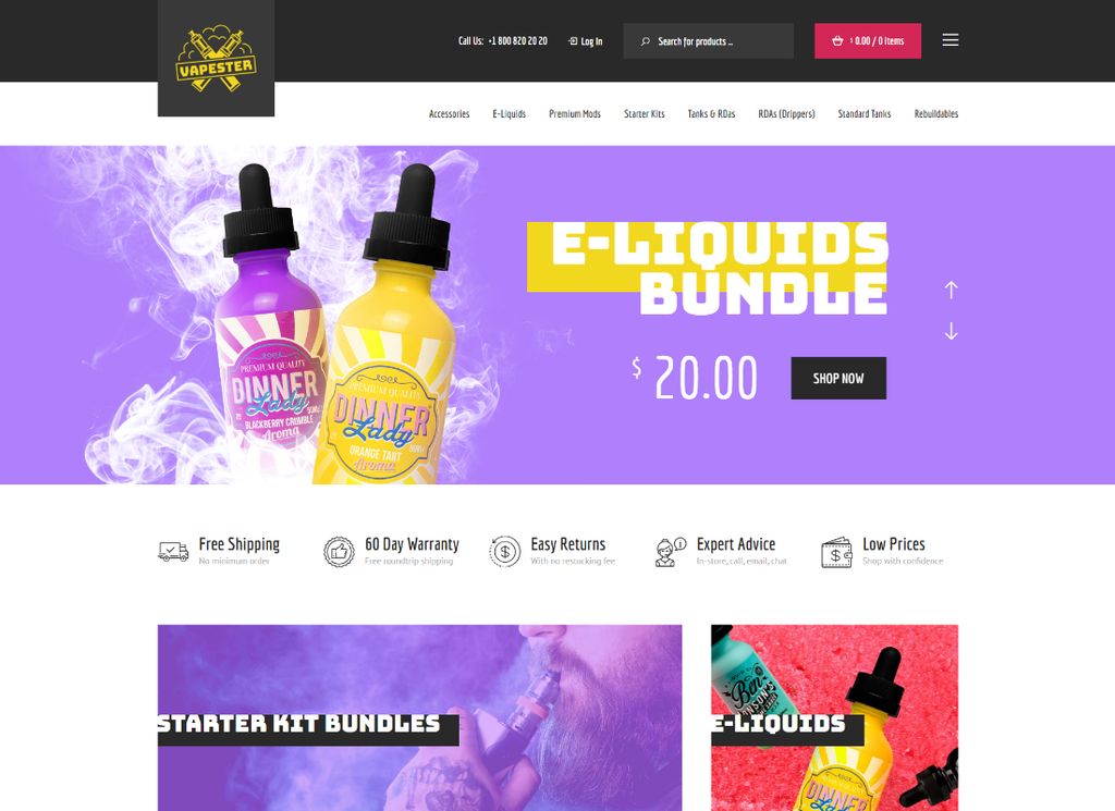 Vapester |  Toko Rokok Kreatif & Tema WooCommerce Toko Vape