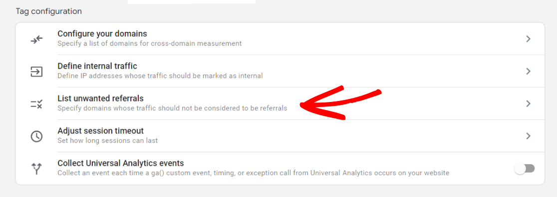 Daftar Referensi yang Tidak Diinginkan di GA4