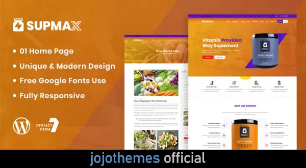 Supmax - Tema WordPress Kesehatan & Suplemen