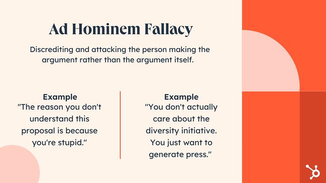 contoh kesalahan logika: Ad Hominem Fallacy 