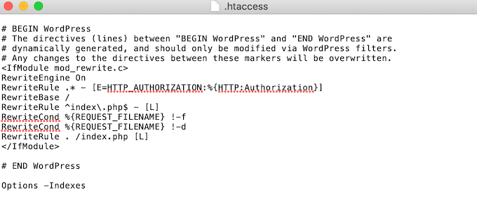 File .htaccess WordPress