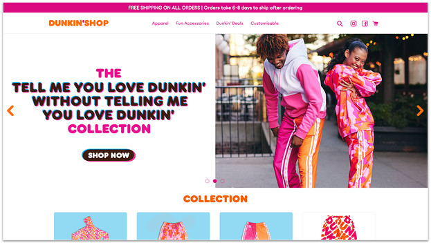 contoh situs web dunkin