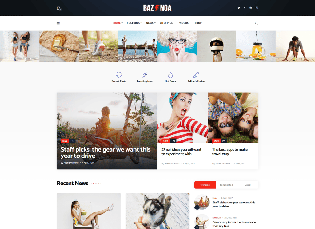 Bazinga - Tema WordPress Majalah Modern & Blog Viral