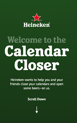 contoh pemasaran iot: kalender heineken lebih dekat 