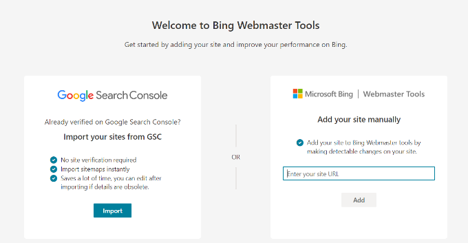 Tambahkan situs web Anda secara manual