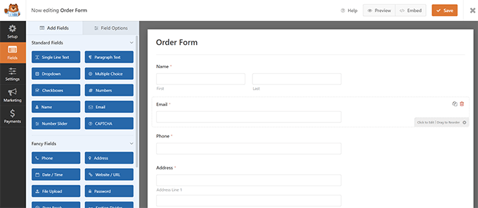 Pembuat formulir WPForms