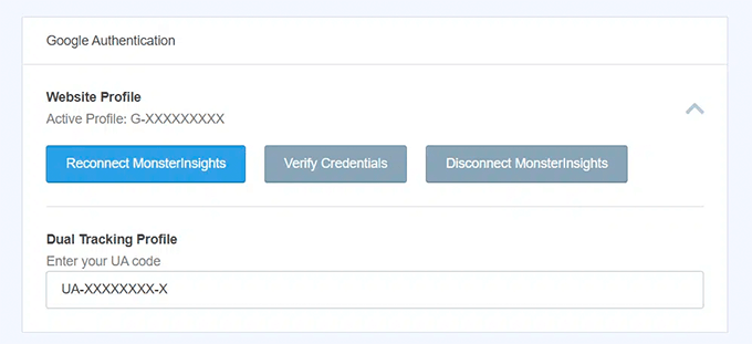 MonsterInsights Pelacakan Ganda GA v4