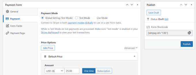 Ubah detail formulir pembayaran