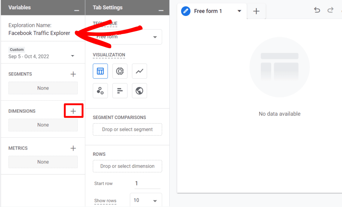 Lacak lalu lintas situs web dari Facebook - Tambahkan dimensi